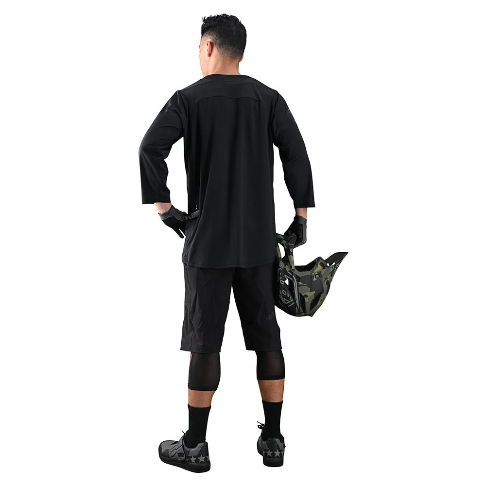 Ruckus 3/4 Sleeve Jersey Solid Black - Image 4
